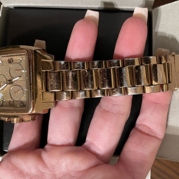 Michael Kors Square Rose Gold Watch - Picture 5 of 7